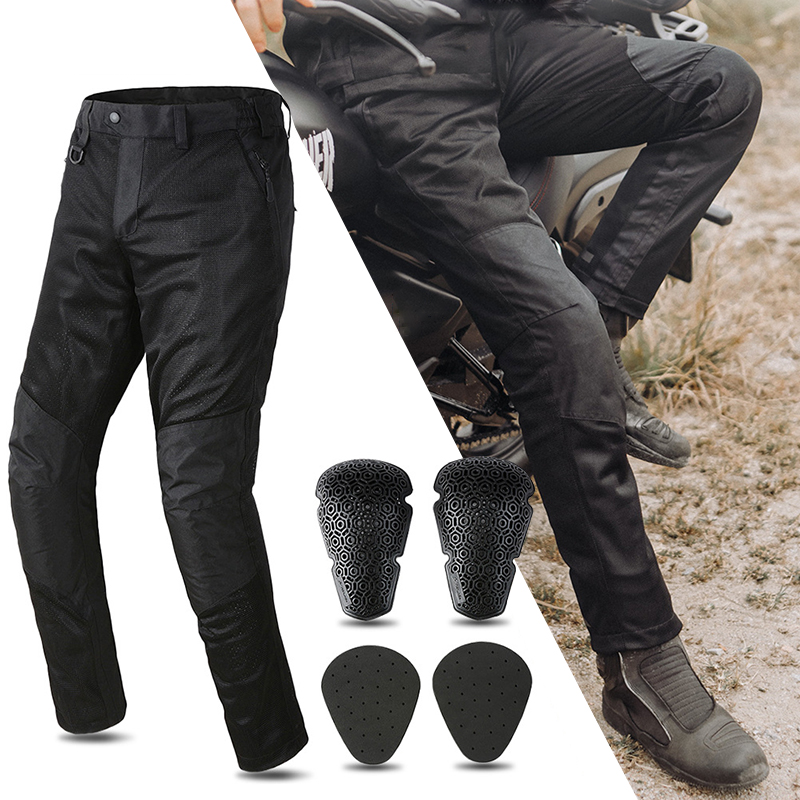 Cycling Commuter Trousers - ฤดูร้อนตาข่ายรถจักรยานยนต์กางเกงผู้ชาย Off-road Motocross Racing กางเกงขี่จักรยานขี่มอเตอร์ไซด์กางเกง CE