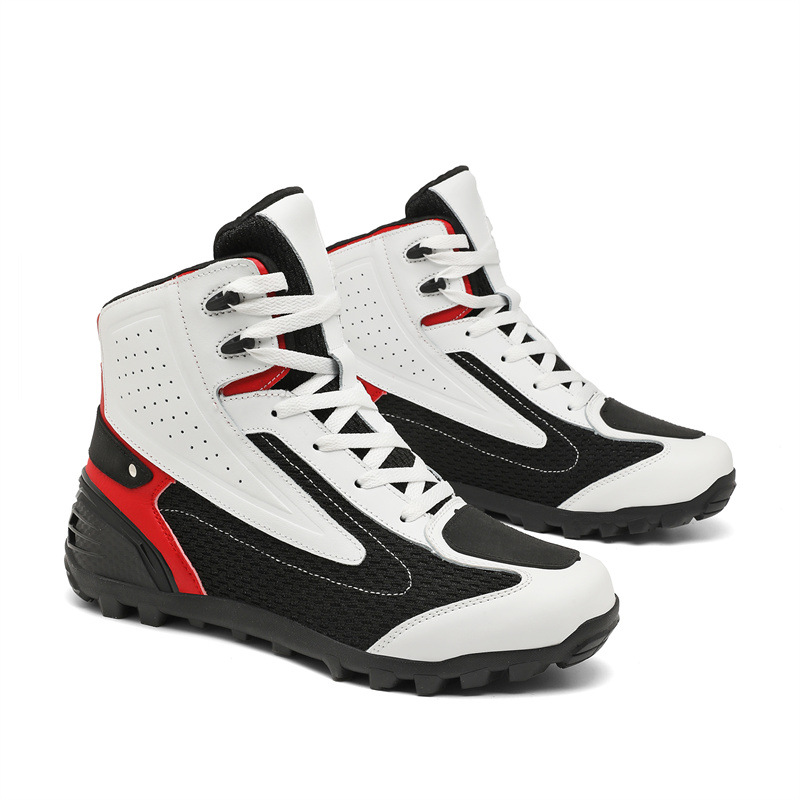 Cycling Shoes For Commute - รองเท้าบู๊ทกันน้ำสำหรับขี่มอเตอร์ไซค์ รองเท้าสำหรับขี่มอเตอร์ไซค์แบบออฟโรด รองเท้าสำหรับเดินทางด้วยมอเตอร์ไซค์ รองเท้าสำหรับกิจกรรมกลางแจ้ง รองเท้าปั่นจักรยานสไตล์สุดฮิต
