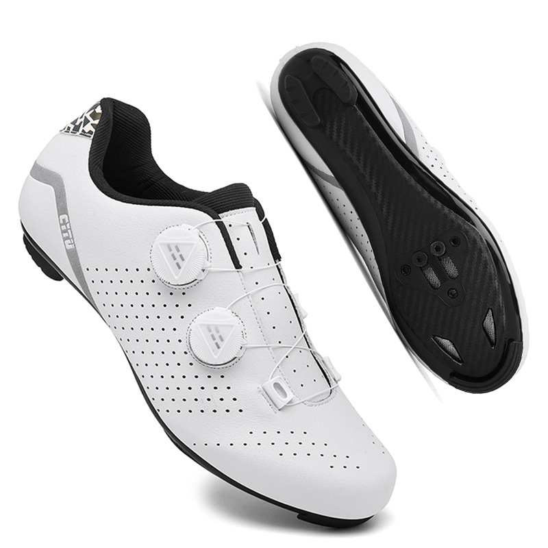 Cycling Commuter Shoes - รองเท้าจักรยานแบบสปีดไซเคิล รองเท้าปั่นจักรยานเสือหมอบ สำหรับผู้ชายและผู้หญิง รองเท้ากีฬาสำหรับปั่นจักรยานแบบมีตัวล็อค รองเท้าสำหรับปั่นจักรยานแข่ง รองเท้าคลีทสำหรับ