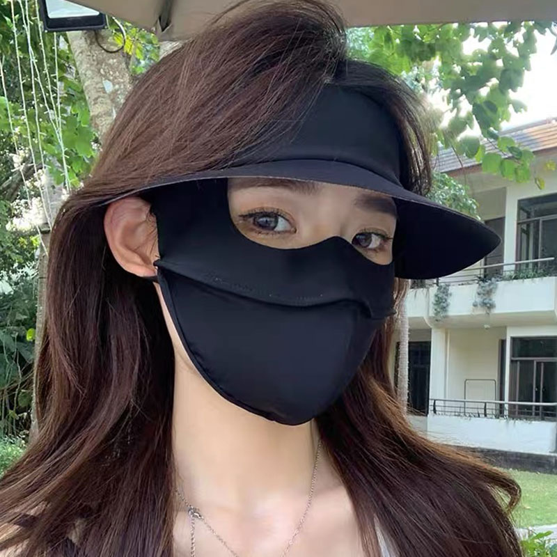 Cycling To Work - หน้ากากแบบเต็มหน้าระบายอากาศป้องกันแสงแดดฝาครอบใบหน้าระบายความร้อนแบบใช้ซ้ําได้พร้อมห่วงคล้องหูแบบปรับได้สําหรับการขี่จักรยานในฤดูร้อนทํางานกลางแจ้ง