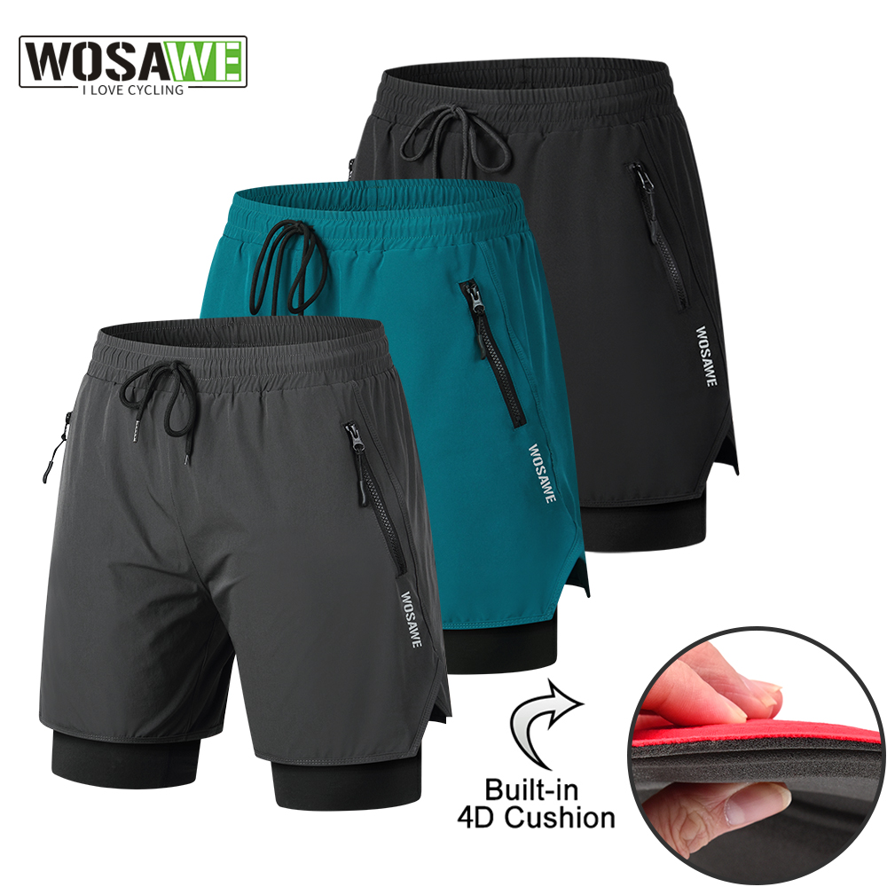 Cycling Commuter Trousers - WOSAWE MTB กางเกงขาสั้นฤดูร้อนกางเกงขาสั้นผู้ชาย 2 ใน 1
