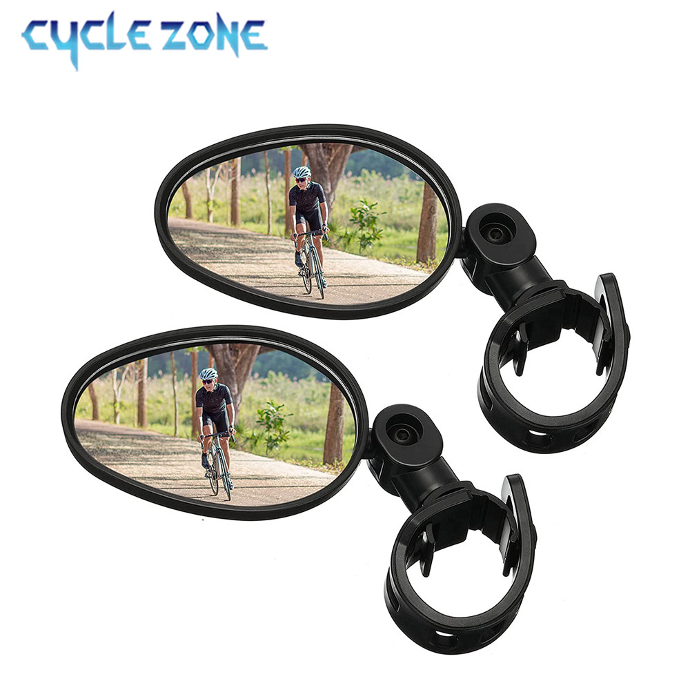 Cycling Zones - 1/2PCS กระจกมองหลังจักรยาน 360 องศาปรับหมุนได้กระจกมองหลังสำหรับจักรยานเสือภูเขาจักรยานเสือหมอบ