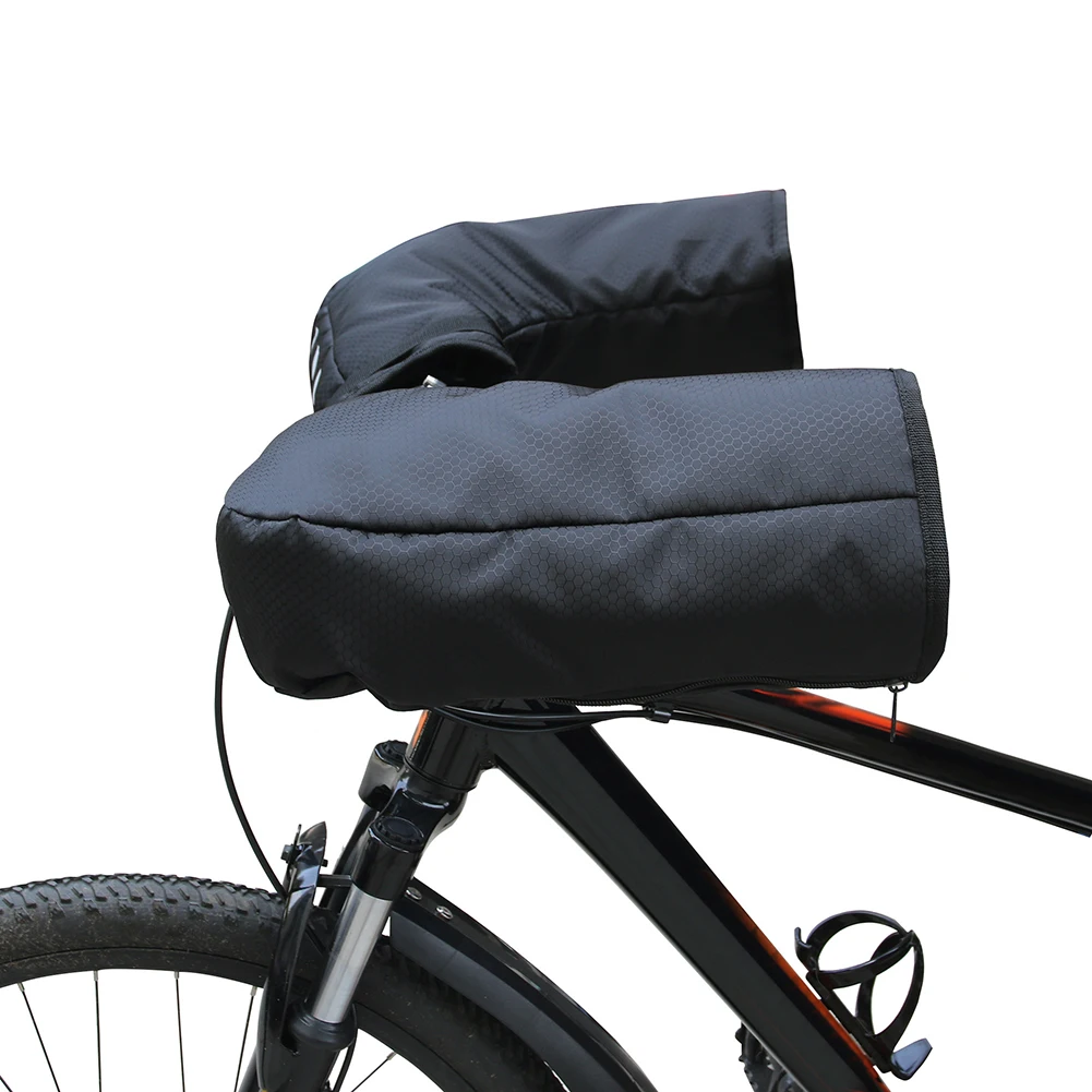 Commuting On Mountain Bike - ถุงมือสะท้อนแสงสำหรับแฮนด์จักรยาน 1 คู่ สำหรับการขับขี่ในสภาพอากาศหนาวเย็นบนจักรยานไฟฟ้า จักรยานเสือภูเขา และจักรยานสำหรับเดินทาง