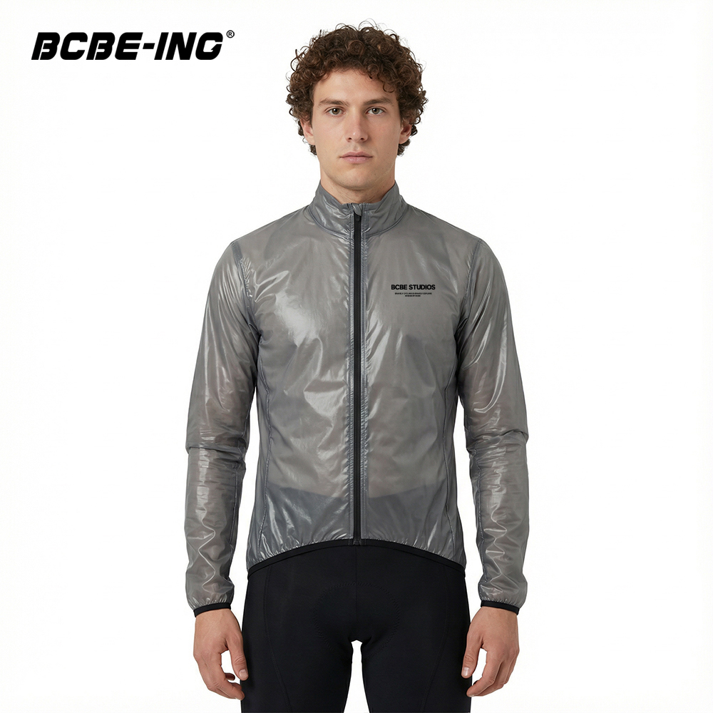 Cycling Rain Jacket Commute - BCBE-ING เสื้อกันฝนสำหรับปั่นจักรยานน้ำหนักเบา กันลม กันน้ำ เสื้อกันลมสำหรับปั่นจักรยาน ทีมโปร