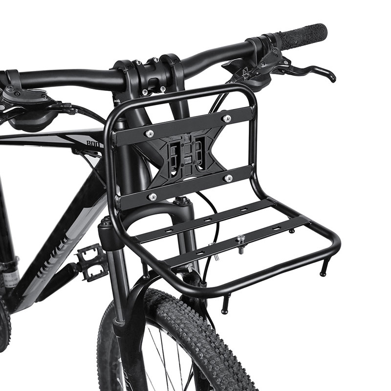 Cycling Commuter Bag - แร็คหน้าจักรยาน อลูมิเนียมอัลลอยด์ แร็คหน้าจักรยานอเนกประสงค์ MTB แร็คใส่กระเป๋าจักรยานเสือหมอบ อุปกรณ์เสริมสำหรับการปั่นจักรยานกลางแจ้ง
