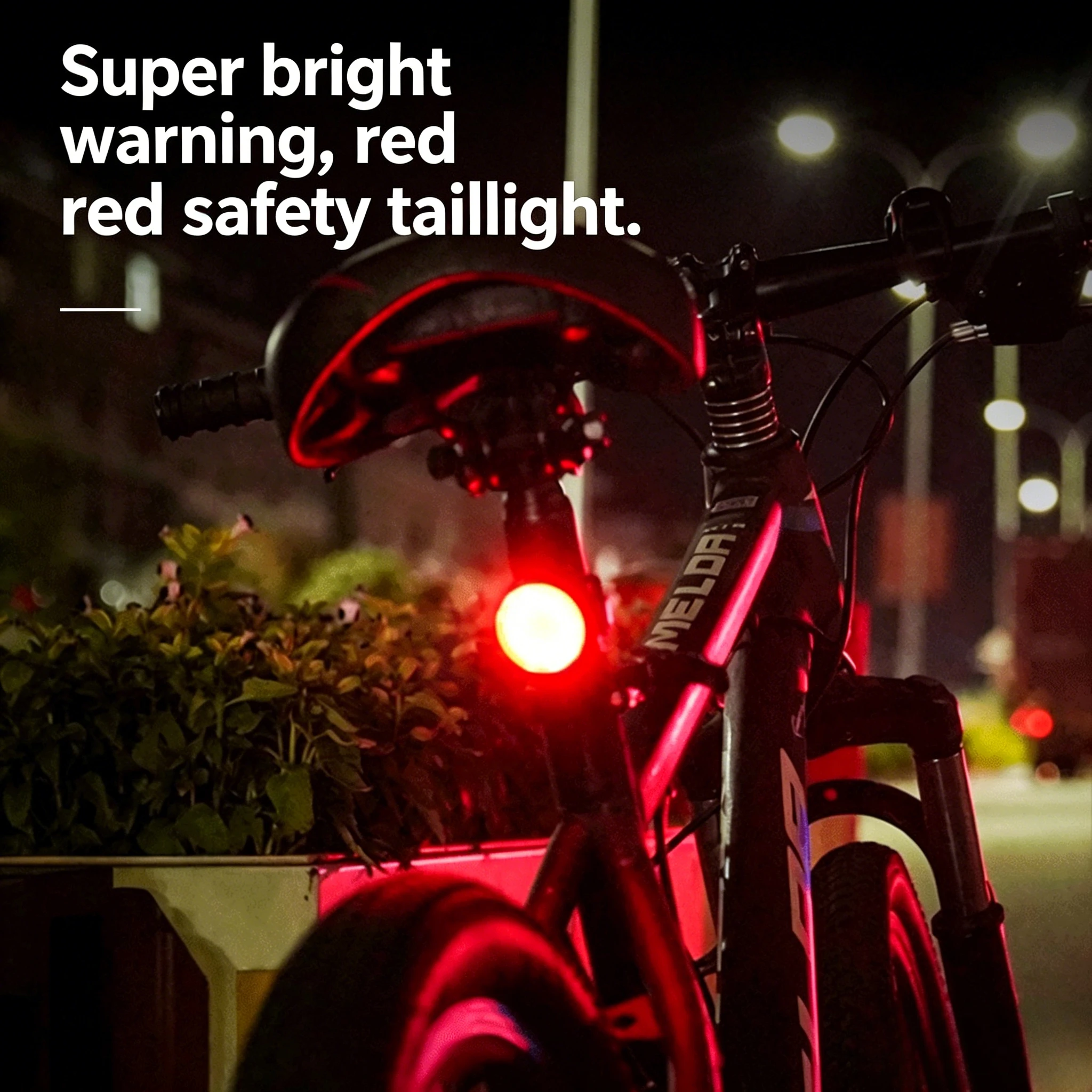 Bike Light Front Rear - ชุดไฟจักรยาน LED กันน้ำแบบชาร์จ USB, ไฟหน้าสว่างพิเศษและไฟท้ายเตือน, ไฟสำหรับปั่นจักรยานกลางคืน