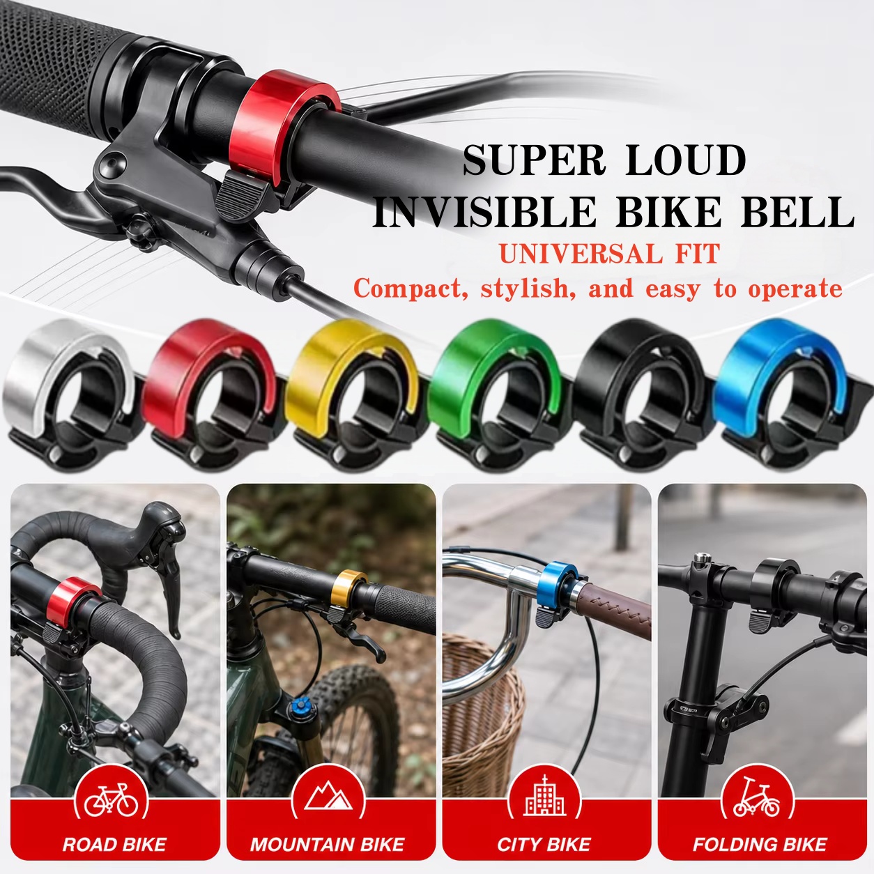 กระดิ่งจักรยานโลหะผสม เสียงดัง - Bell Handlebar Ring บทวิจารณ์และราคา
