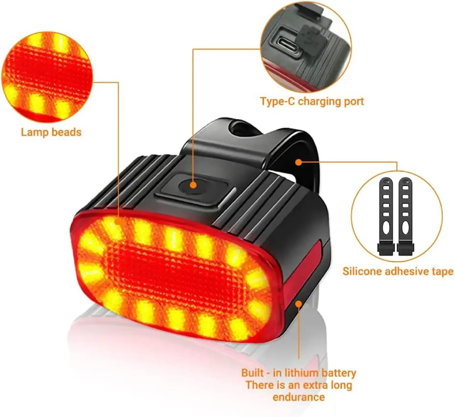 ชุดไฟหน้าจักรยานจักรยานไฟติดท้ - Bike Light Front Rear บทวิจารณ์และราคา
