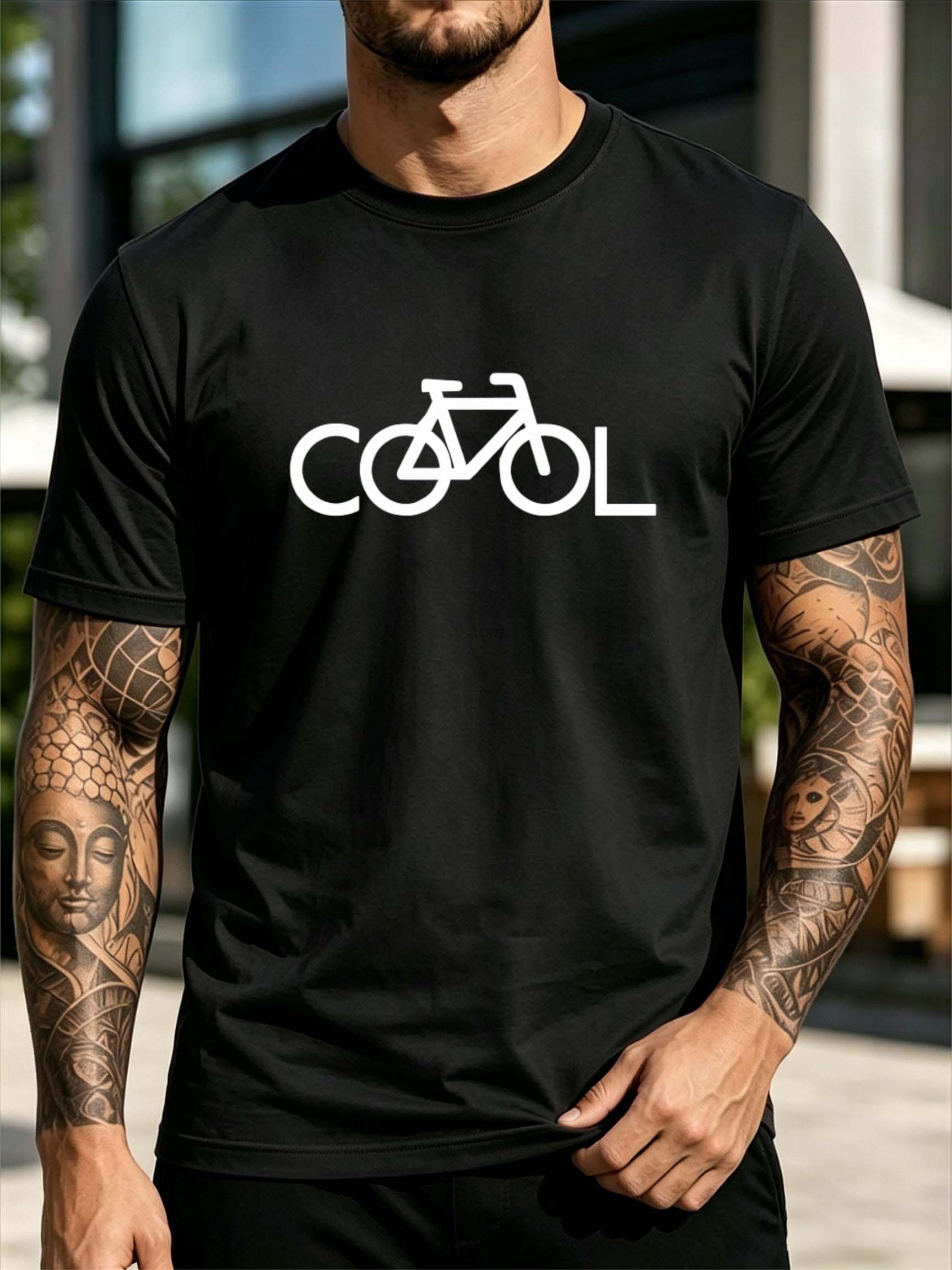 เสื้อยืดคอกลมแขนสั้นสำหรับผู้ช - Cycling In City บทวิจารณ์และราคา