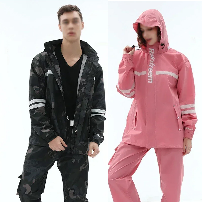 เสื้อกันฝนกางเกงกันฝนสำหรับผู้ - Cycling Rain Jacket Commute บทวิจารณ์และราคา